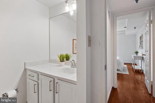 2400 Clarendon Blvd Unit 1015, Arlington, VA 22201 - bathroom featuring vanity and wood finished floors