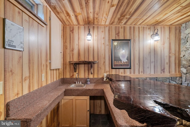 9341 Amaryllis Ave, Manassas, VA 20110 - indoor wet bar with wooden ceiling and wooden walls