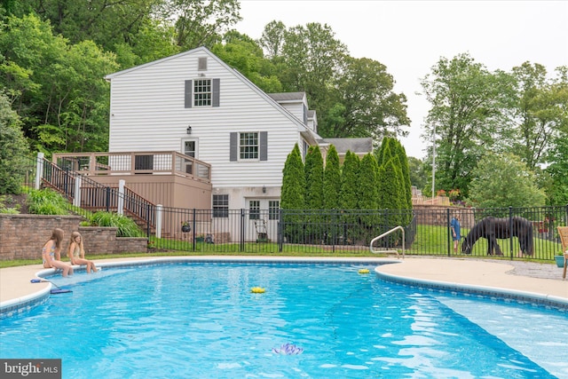 5171 Diehl Rd, Mohnton, PA 19540 - view of pool with view of wooded area