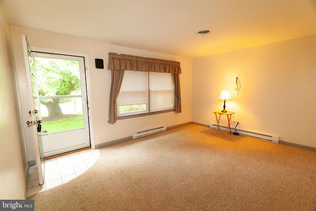 503 Deer Run Rd, Lititz, PA 17543 - empty room featuring baseboard heating, carpet, and baseboards