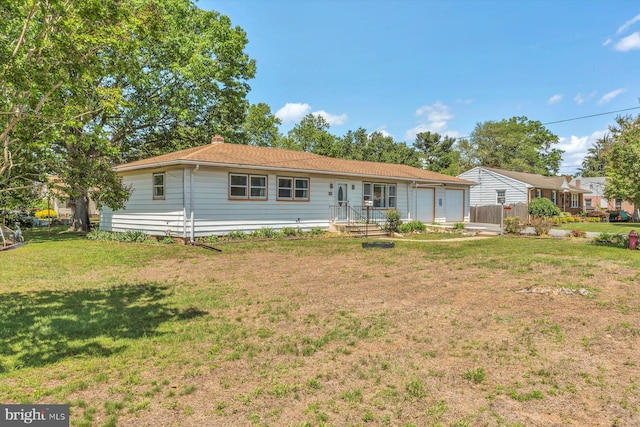 176 Morris Ave, Sewell, NJ 08080 - ranch-style house with an attached garage and a chimney