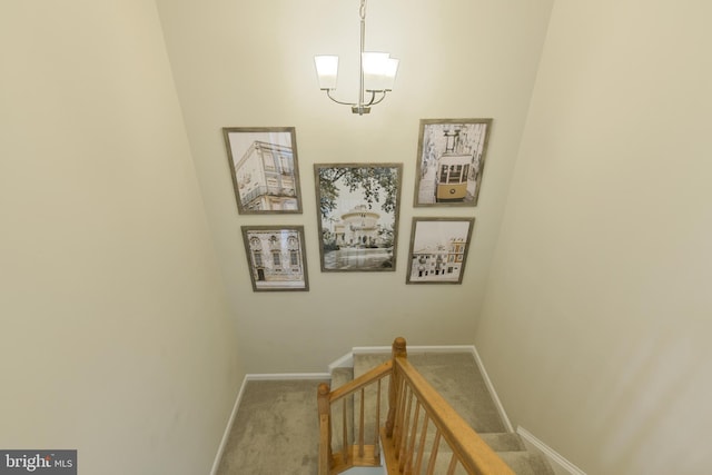 35871 Devon Park Sq, Round Hill, VA 20141 - stairway with baseboards and carpet