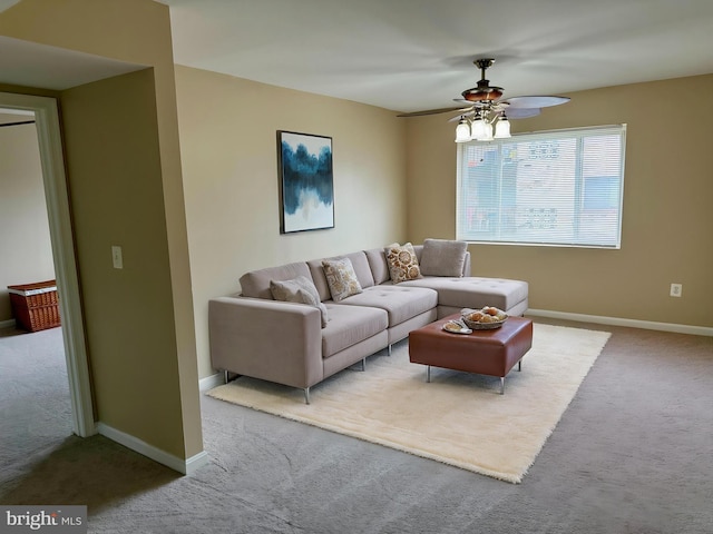 4212 Benning Rd NE Unit 6, Washington, DC 20019 - carpeted living area featuring a ceiling fan and baseboards
