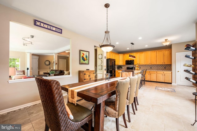 41 Musket Ct, West Chester, PA 19382 - dining room with baseboards, recessed lighting, and light tile patterned flooring