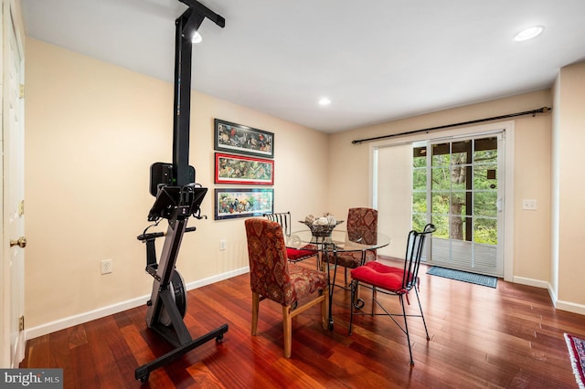 41 Musket Ct, West Chester, PA 19382 - dining space featuring baseboards, wood finished floors, and recessed lighting