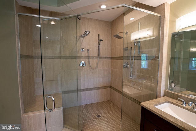 5280 Ten Oaks Rd, Clarksville, MD 21029 - full bathroom featuring vanity and a shower stall