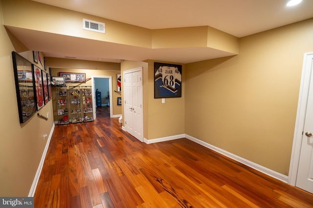 5280 Ten Oaks Rd, Clarksville, MD 21029 - hallway with wood finished floors and recessed lighting