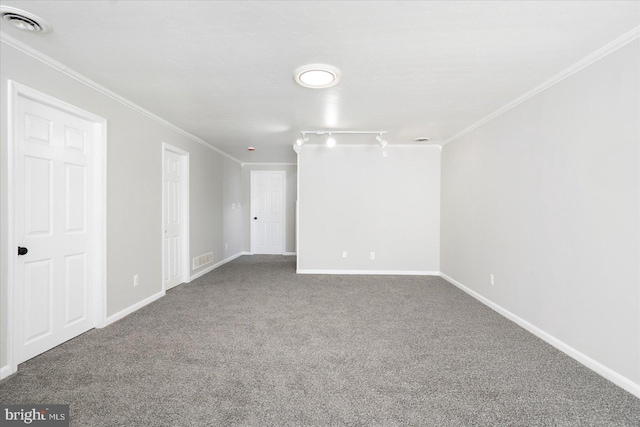 15 Charleswood Ct, Baltimore, MD 21207 - empty room featuring ornamental molding, carpet flooring, and baseboards