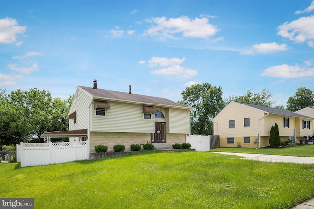 15 Charleswood Ct, Baltimore, MD 21207 - bi-level home featuring a gate and a chimney