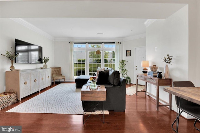 21668 Pattyjean Ter Unit 0, Ashburn, VA 20147 - living room with ornamental molding and wood finished floors