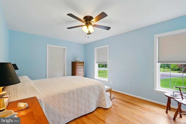 201 Pondview Ct, Chestertown, MD 21620 - bedroom featuring wood finished floors, baseboards, and a ceiling fan