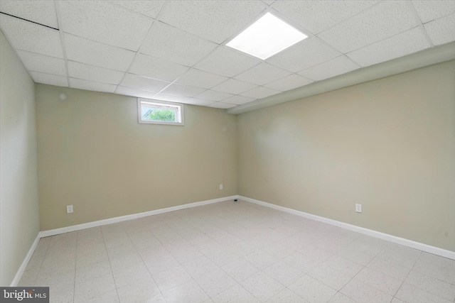 201 Pondview Ct, Chestertown, MD 21620 - basement with a paneled ceiling and baseboards