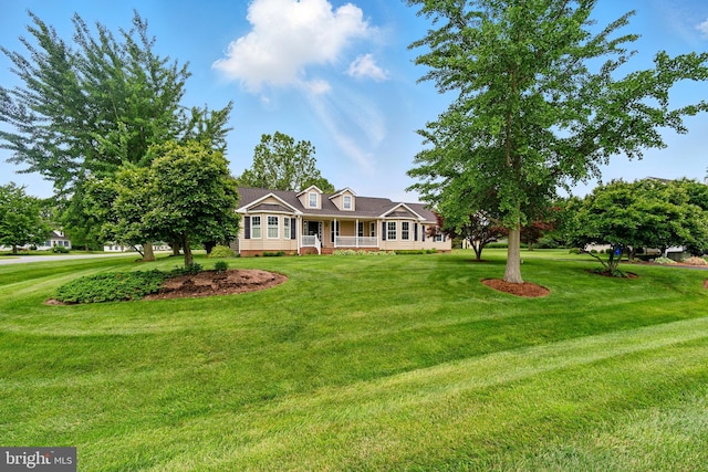 201 Pondview Ct, Chestertown, MD 21620 - new england style home with a front yard and covered porch