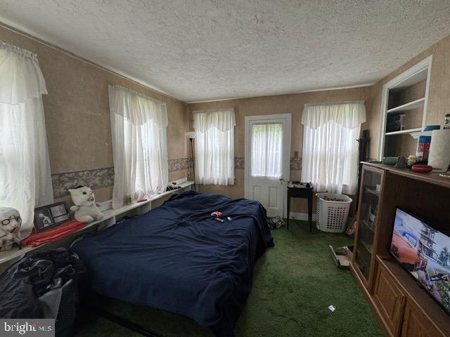 4 Quaker St, Port Elizabeth, NJ 08348 - carpeted bedroom featuring multiple windows and a textured ceiling