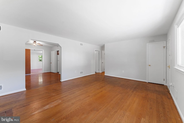 4503 Poppe Pl, Temple Hills, MD 20748 - unfurnished room with ceiling fan, wood finished floors, and baseboards