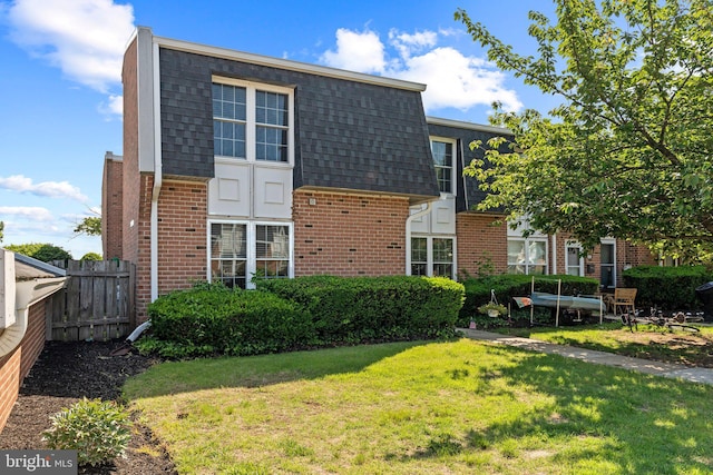 1019 Harbour, Palmyra, NJ 08065 - back of house featuring brick siding, a shingled roof, and mansard roof