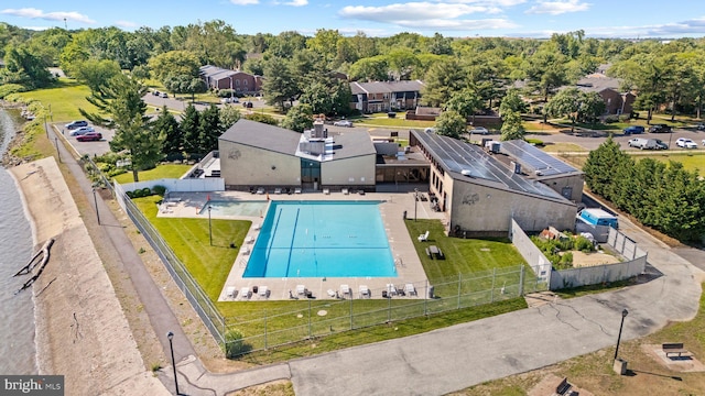 1019 Harbour, Palmyra, NJ 08065 - aerial view of property and surrounding area with a pool area