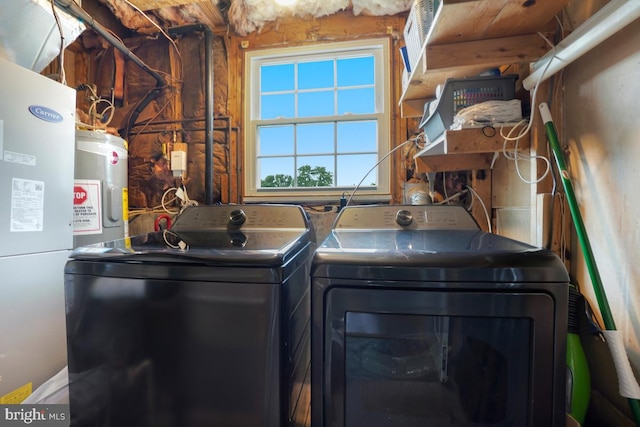 8588 King Carter St, Manassas, VA 20110 - washroom featuring washing machine and dryer and water heater
