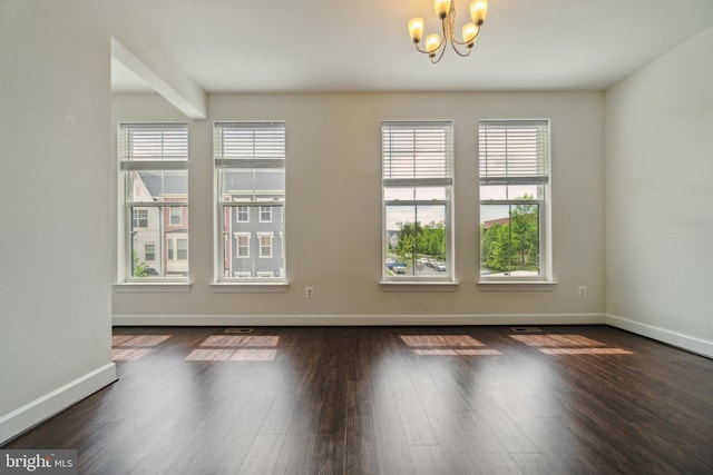 5163 Ridgeview Retreat Dr, Chantilly, VA 20151 - unfurnished room with a chandelier, plenty of natural light, and baseboards