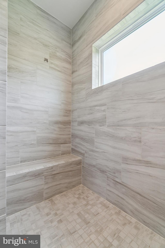 5163 Ridgeview Retreat Dr, Chantilly, VA 20151 - bathroom with a tile shower and a sauna / steam room