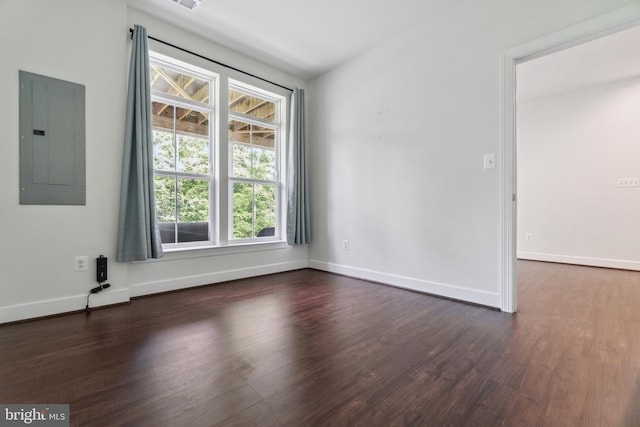 5163 Ridgeview Retreat Dr, Chantilly, VA 20151 - spare room with electric panel, dark wood-type flooring, and baseboards