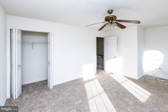 3313 Cornwell Dr SE, Washington, DC 20032 - unfurnished bedroom featuring carpet flooring, baseboards, a ceiling fan, and a closet