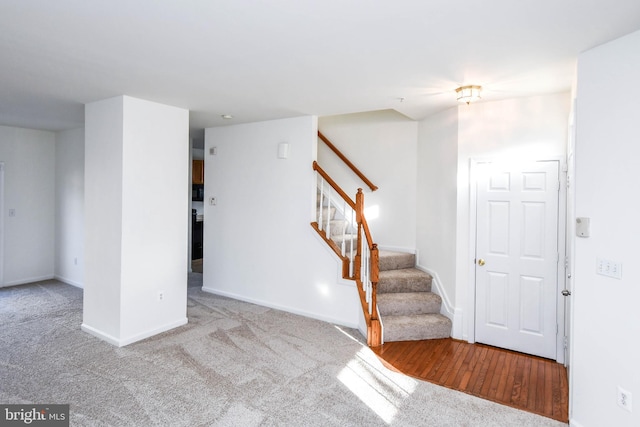 3313 Cornwell Dr SE, Washington, DC 20032 - staircase featuring carpet and baseboards