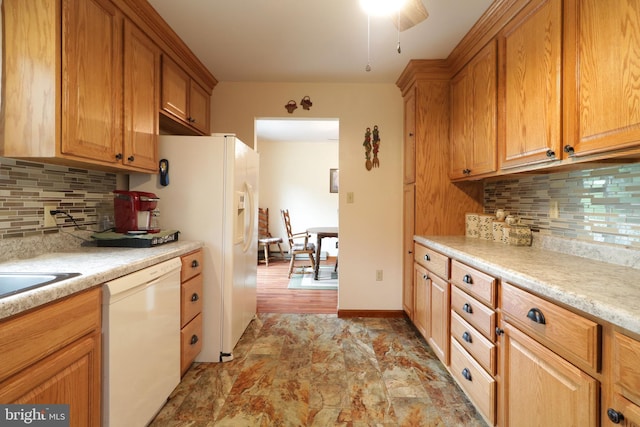 503 N Rachels Way, Aaronsburg, PA 16820 - kitchen featuring dishwasher, light countertops, tasteful backsplash, and stone finish floors