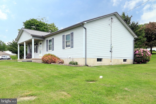 503 N Rachels Way, Aaronsburg, PA 16820 - view of side of property with covered porch and a yard