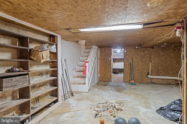 2531 N Lawrence St, Philadelphia, PA 19133 - unfinished below grade area featuring stairs