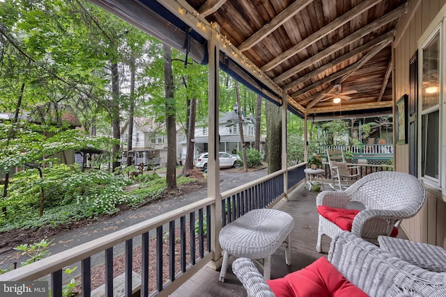 302 6th St, Mount Gretna, PA 17064 - sunroom with ceiling fan