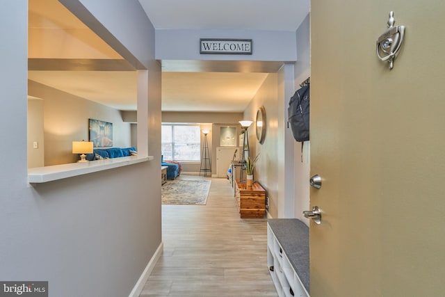 7621 Tremayne Pl Unit 205, Mclean, VA 22102 - corridor featuring light wood-style floors and baseboards