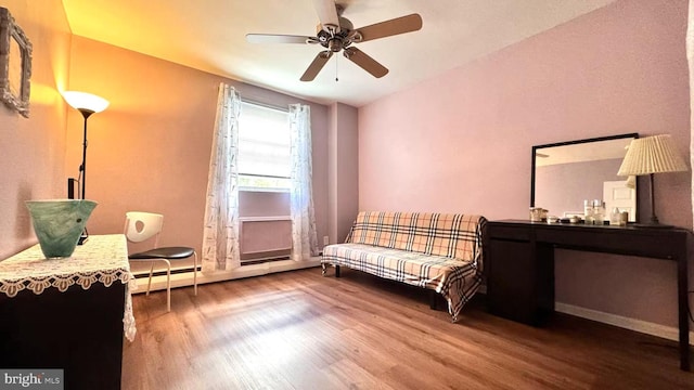 207 Walnut Hill Rd Unit B17, West Chester, PA 19382 - living area with wood finished floors and ceiling fan