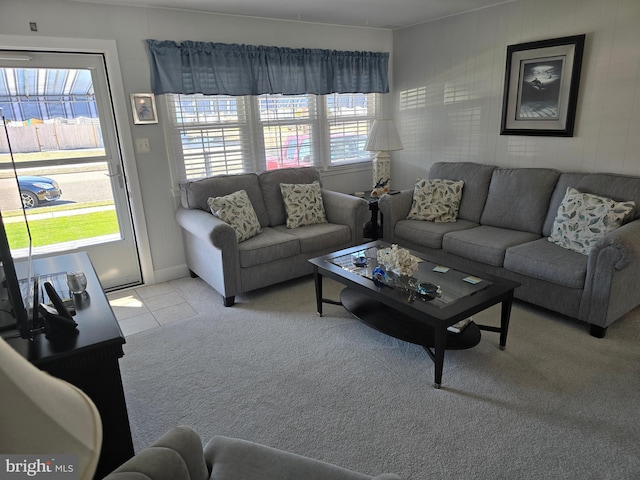 817 Lafayette Blvd, Brigantine, NJ 08203 - living room featuring carpet floors and tile patterned floors