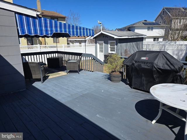 817 Lafayette Blvd, Brigantine, NJ 08203 - wooden terrace featuring a grill