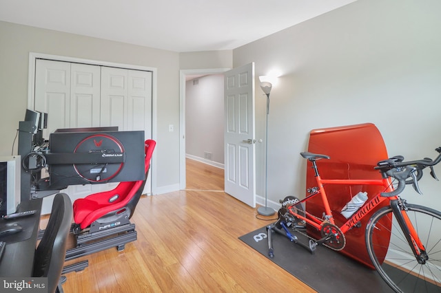 6 Carob Ct, Lumberton, NJ 08048 - exercise area featuring wood finished floors and baseboards