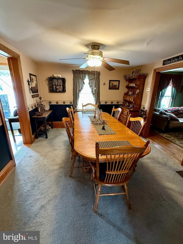 239 S Allison St, Greencastle, PA 17225 - dining room featuring plenty of natural light and ceiling fan