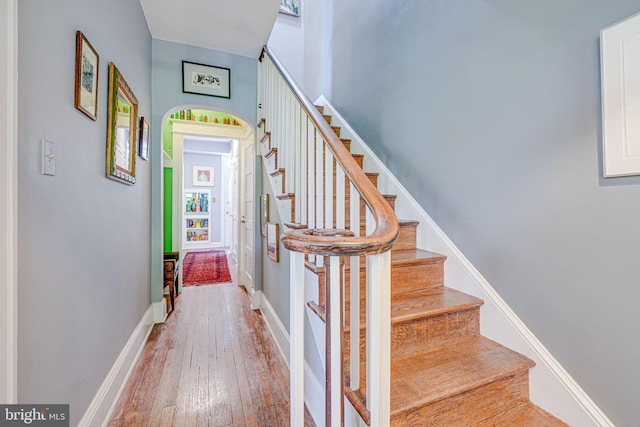 3100 Rodman St NW, Washington, DC 20008 - stairway featuring wood-type flooring