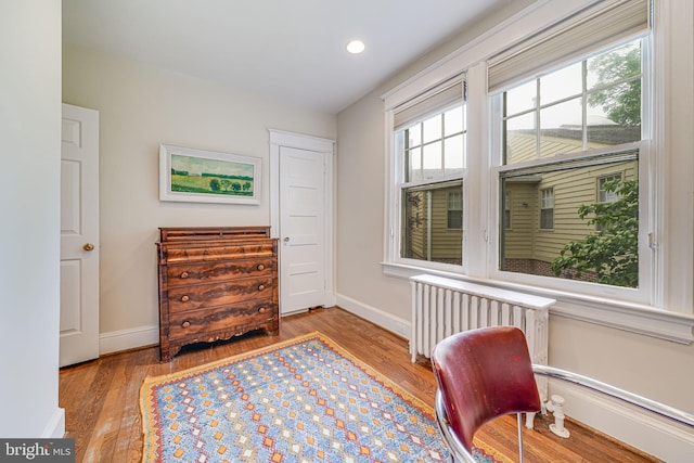3100 Rodman St NW, Washington, DC 20008 - home office with radiator heating unit, plenty of natural light, baseboards, and recessed lighting