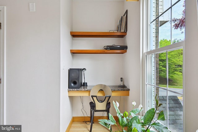 13146 Diamond Hill Dr, Germantown, MD 20874 - office area with wood finished floors and baseboards