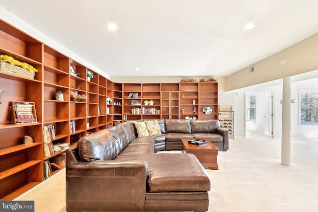 7951 Kelly Ann Ct, Fairfax Station, VA 22039 - carpeted living area featuring recessed lighting