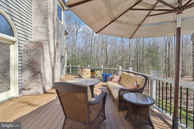7951 Kelly Ann Ct, Fairfax Station, VA 22039 - deck featuring outdoor lounge area