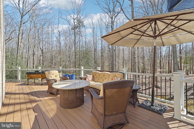 7951 Kelly Ann Ct, Fairfax Station, VA 22039 - wooden terrace with an outdoor hangout area