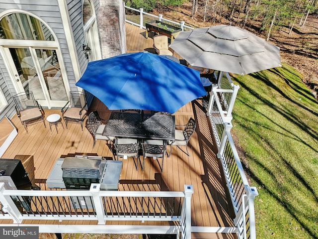 7951 Kelly Ann Ct, Fairfax Station, VA 22039 - wooden deck with outdoor dining area
