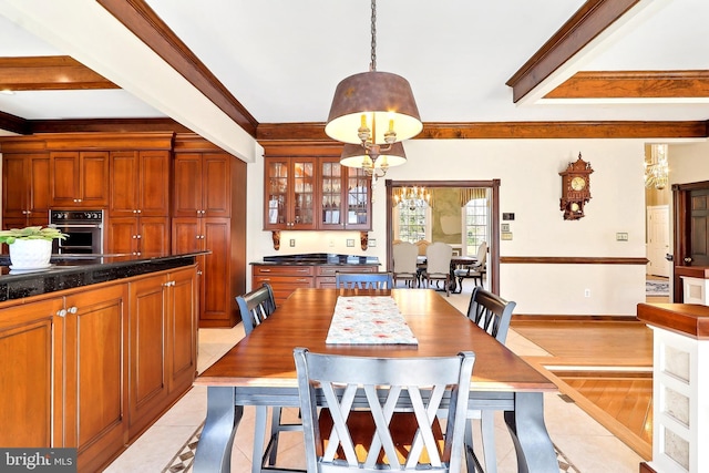 7951 Kelly Ann Ct, Fairfax Station, VA 22039 - dining room with light tile patterned floors and baseboards