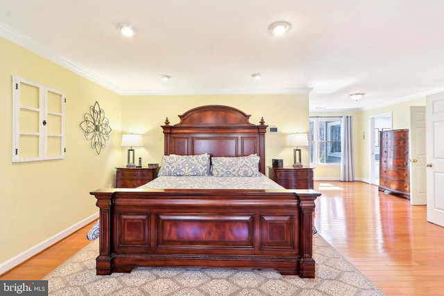 7951 Kelly Ann Ct, Fairfax Station, VA 22039 - bedroom featuring light wood finished floors, crown molding, and baseboards