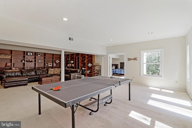 7951 Kelly Ann Ct, Fairfax Station, VA 22039 - game room with recessed lighting and carpet flooring