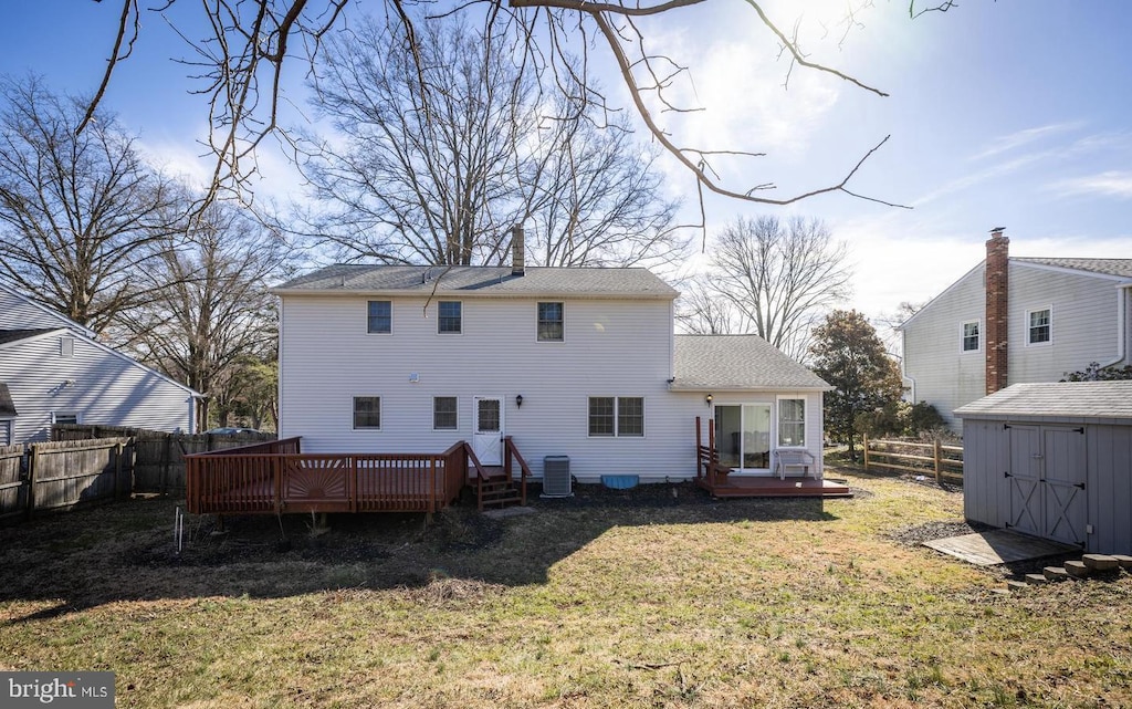 13 Barnard St, Newark, DE 19711 - rear view of property with a deck and cooling unit