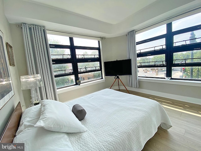 1111 Orren St NE Unit 300, Washington, DC 20002 - bedroom featuring wood finished floors, multiple windows, and baseboards