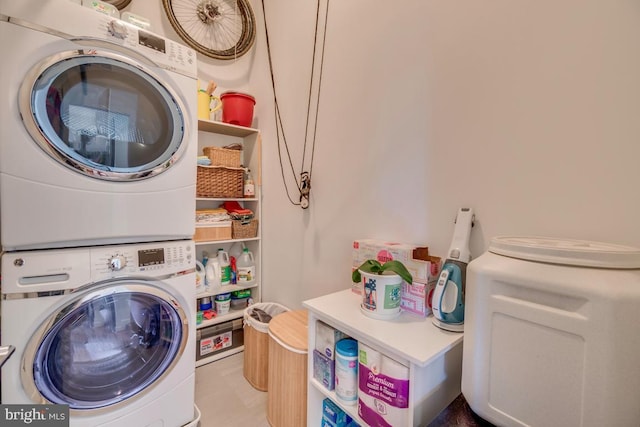 1111 Orren St NE Unit 300, Washington, DC 20002 - laundry area with stacked washer and clothes dryer